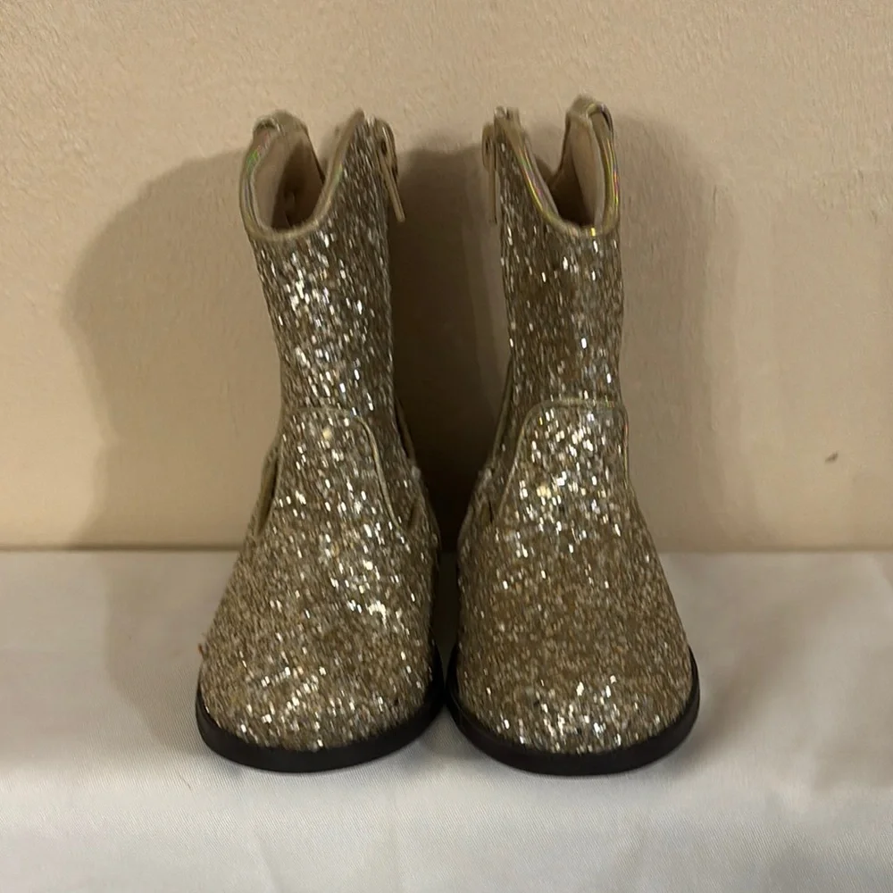 Sey Esteem Glittery  Gold Kids Boots